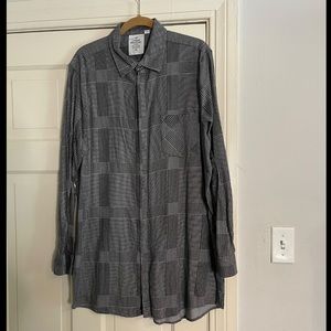 Wildfang Cheap Monday Oversized Hid Check Shirt, size XL